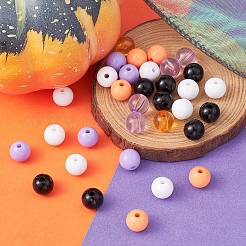 Прозрачные и непрозрачные акриловые бусины на тему Хэллоуина MACR-YW0002-77