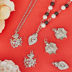 6 шт. подвеска в 3 стилях с покрытием из латуни с микропаве из кубического циркония&nbsp;STAS-BBC0013-24