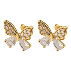 Серьги-гвоздики из циркония EJEW-D322-02G