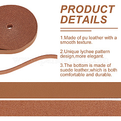 Плоским пу кожаный шнур WL-WH0004-09D