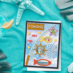 Трафареты для резки углеродистой стали на тему рыбалки DIY-WH0309-3337