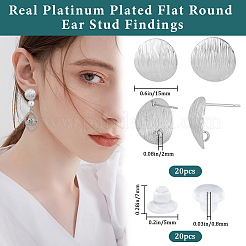 20 шт. Латунные выводы для ушей&nbsp;KK-BBC0002-60P