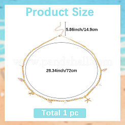 Богемные ремни с кисточками из натуральной ракушки и пластиковой имитации жемчуга&nbsp;AJEW-CY0001-06B