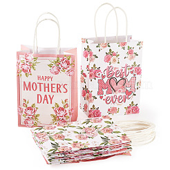 10 pz. 5 stili di sacchetti di carta stampati con fiori per la festa della mamma&nbsp;CARB-TA0001-19