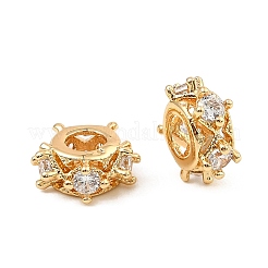 Латунные микро проложить кубического циркония бусы KK-C155-13G