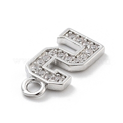 Латунные микропаве прозрачные подвески с фианитом&nbsp;ZIRC-I067-02C