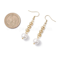 2 пара серег-колец и подвесок из нержавеющей стали 304 с жемчугом EJEW-JE06615