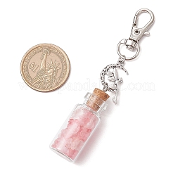 Цветок акриловые и стеклянные бутылки с желаниями подвесные украшения HJEW-JM03179