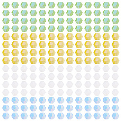 4 brin de perles de verre opaque plaquées couleur AB&nbsp;GLAA-TADJ0001-20C