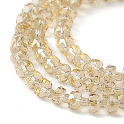 Прозрачные стеклянные бусины гальваническим пряди EGLA-F153-PL03