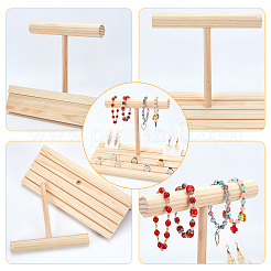 Деревянные выставочные витрины ювелирных изделий t-bar с лотком держателя организатора наклона задней части 4 шлица ODIS-WH0030-30