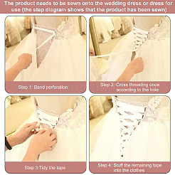 Замена молнии в женском свадебном платье&nbsp;DIY-WH0304-364A