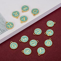 Lettre initiale a ~ z breloques en émail de l'alphabet&nbsp;ENAM-X0018-01