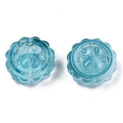 Perle di vetro verniciate a spruzzo trasparente&nbsp;GLAA-N035-037-C01