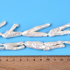 Natürliche Barock Keshi Perlen Stränge&nbsp;PEAR-S020-Y04