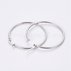 Серьги-кольца из нержавеющей стали 304&nbsp;EJEW-WH0002-03B-P