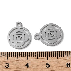 Breloques chakra en acier inoxydable 304 anti-ternissement&nbsp;STAS-F300-04P
