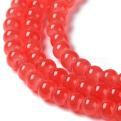 Perles rondes en verre imitation jade&nbsp;DGLA-Q021-4mm-32