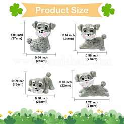 20 шт. 4 стиля мини-украшения для собак из смолы&nbsp;RESI-CJ0004-85