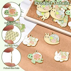 20шт 4 стиля подвески из сплава с эмалью&nbsp;ENAM-YW0004-95