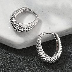 Латунные серьги обруча&nbsp;EJEW-D320-15P