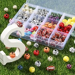 11 стиль акриловые бусины спортивной тематики&nbsp;OACR-YW0001-92