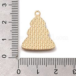 クリスマステーマ合金エナメルペンダント  ライトゴールド  クリスマスツリー  22.5x18.5x2mm  穴：1.6mm&nbsp;ENAM-Q509-01KCG-08