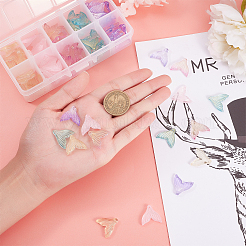 Прозрачный лак окрашенные стеклянные подвески GLAA-PH0007-62