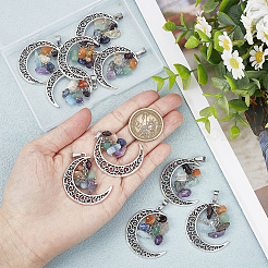 10 шт. подвески из натурального смешанного камня на тему чакры FIND-CA0006-23