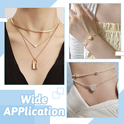 4 шт. 2-х цветные бусины из нержавеющей стали 304&nbsp;STAS-TA0002-75