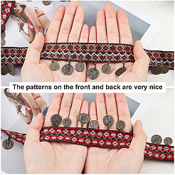 5 ярд полиэфирные ленты с вышивкой в этническом стиле OCOR-GA0001-19