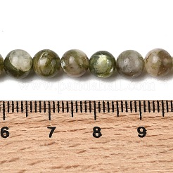 Нити бусин из натурального зеленого лепидолита&nbsp;G-K350-B01-6mm