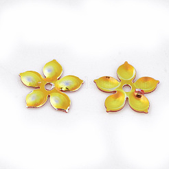 装飾アクセサリー  ポリ塩化ビニールのプラスチック製のスパンコール/スパンコールビーズ  花  ミックスカラー  9x9.5x1mm  穴：1mm  約3000個/50g&nbsp;X-PVC-S033-10