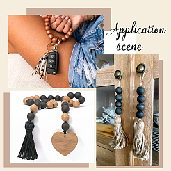 250 шт. 5 вида круглых бусин из натурального дерева&nbsp;WOOD-SP0001-13