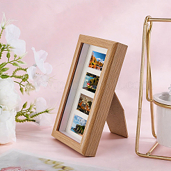 1 support pour cadre photo rectangulaire en bois&nbsp;DJEW-CP0001-47B