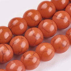 Синтетических нитей бирюзовые бусы&nbsp;TURQ-G106-8mm-02