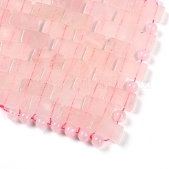 Тканая маска для глаз из натурального розового кварца AJEW-P074-11C