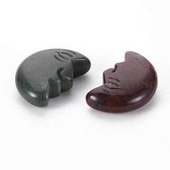 天然石インディアン瑪瑙ビーズ  穴なし/ドリルなし  ムーン  29.5~30.5x21x9.5mm&nbsp;G-T132-032A