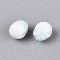 Perles de porcelaine de craquements main&nbsp;PORC-Q008-06B-01