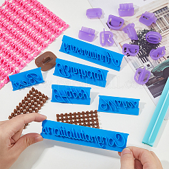 4 набор из 4-х видов пластиковых штампов для печенья с буквами pp и пластиковыми формами&nbsp;DIY-FH0007-65