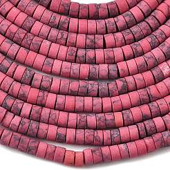 Окрашенные синтетические бирюзовые бусы нити&nbsp;G-Z089-A04-I