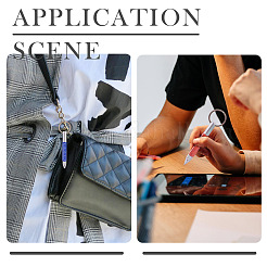 5шт. 5-цветная алюминиевая практичная ручка-брелок 6-в-1 AJEW-TA0002-13A