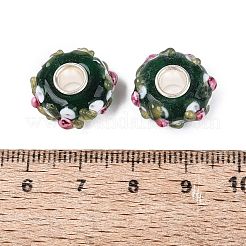 Handgefertigte Glasperlen mit Messingkern im europäischen Stil&nbsp;LAMP-N044-07S-01