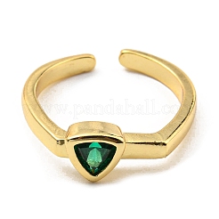 Треугольные открытые манжеты с кубическим цирконием KK-C026-09G