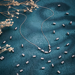 100 шт. трубчатые бусины из нержавеющей стали 304&nbsp;STAS-UN0063-82B-P