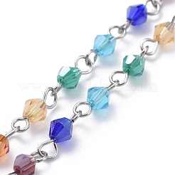 Ручной работы из бисера цепи AJEW-JB00515-01