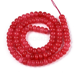 Окрашенные природные белый нефрит бисер пряди&nbsp;G-T139-59A-05