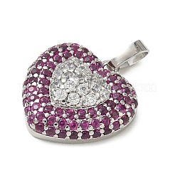 Pendentifs avec zircon cubiques à micro-pavés en laiton&nbsp;KK-CBA74BF-12P-02C