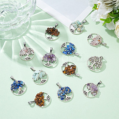 4 комплект подвесок из 5 стилей из натурального камня G-PH0001-99