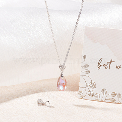 Антикоррозийные 2 шт. 925 подвески из стерлингового серебра с микропаве из кубических цирконий STER-BBC0005-51P